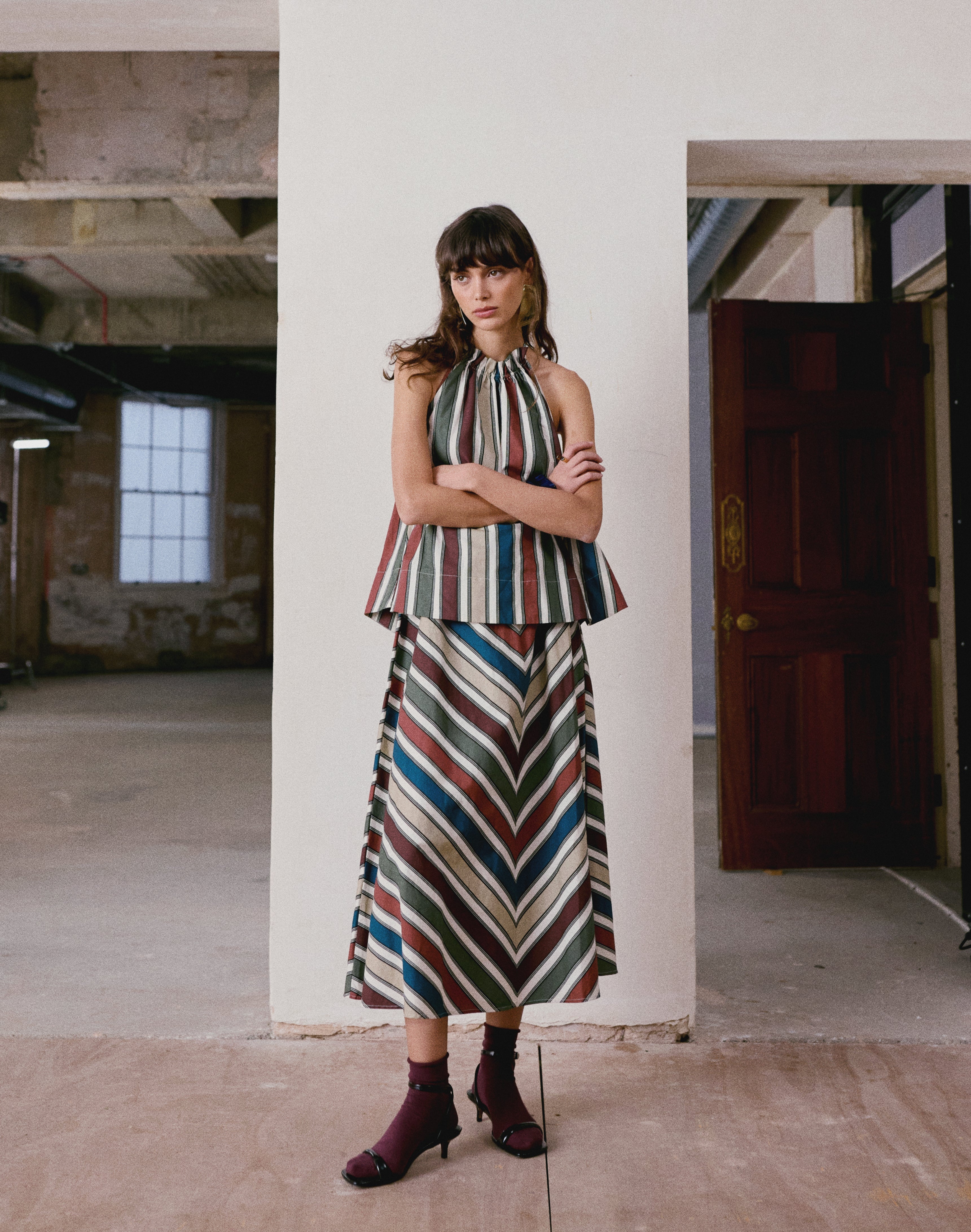 TSMUNA PRINTED MIDI SKIRT