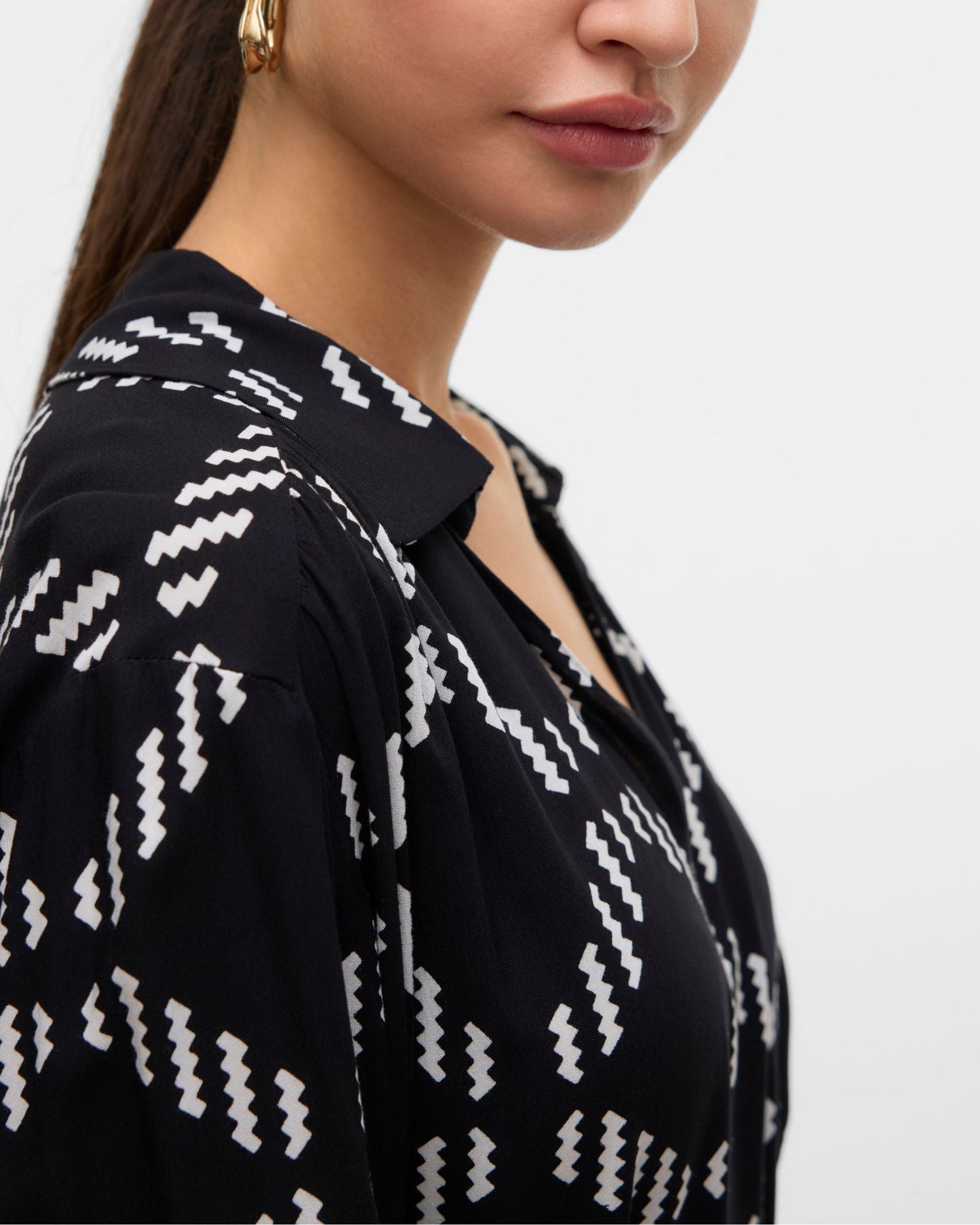 VMBRINA Printed Midi Dress