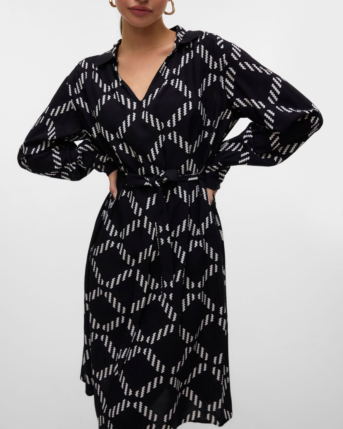 VMBRINA Printed Midi Dress
