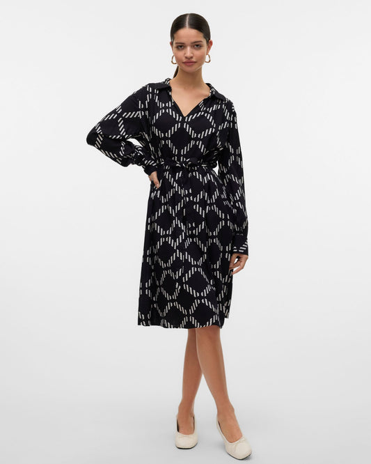 VMBRINA Printed Midi Dress