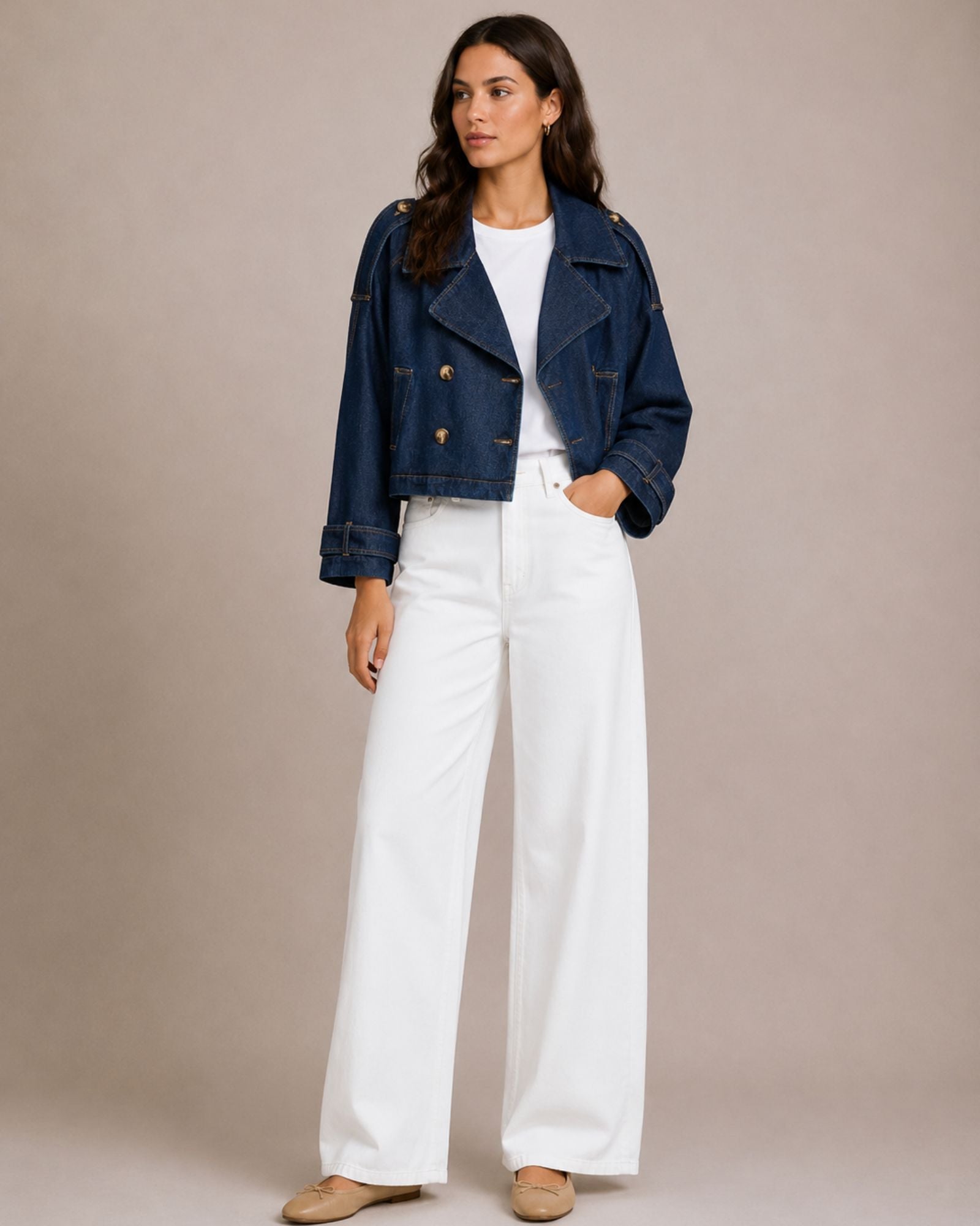 VMLELOU CROPPED DENIM JACKET