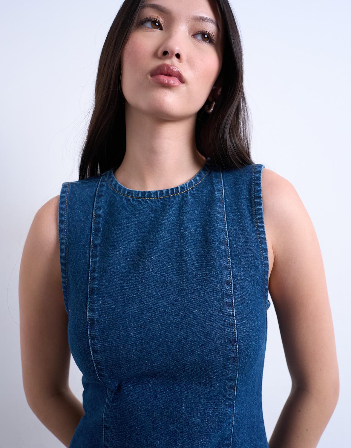 TSLIV DENIM MINI DRESS