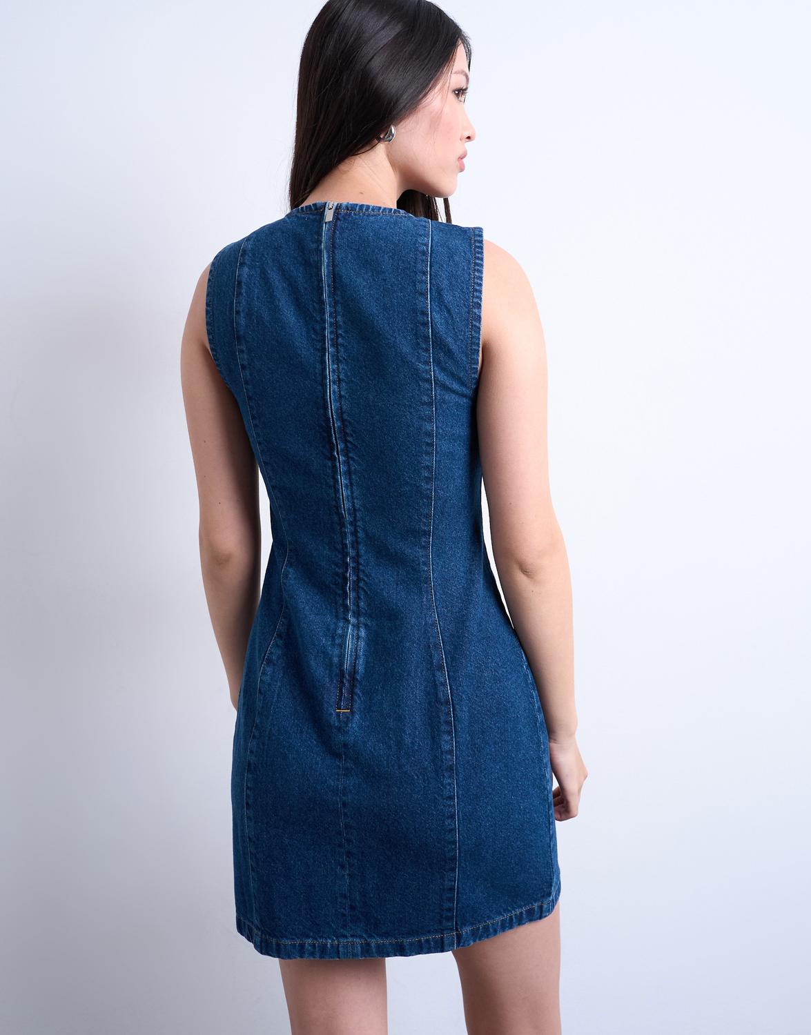 TSLIV DENIM MINI DRESS