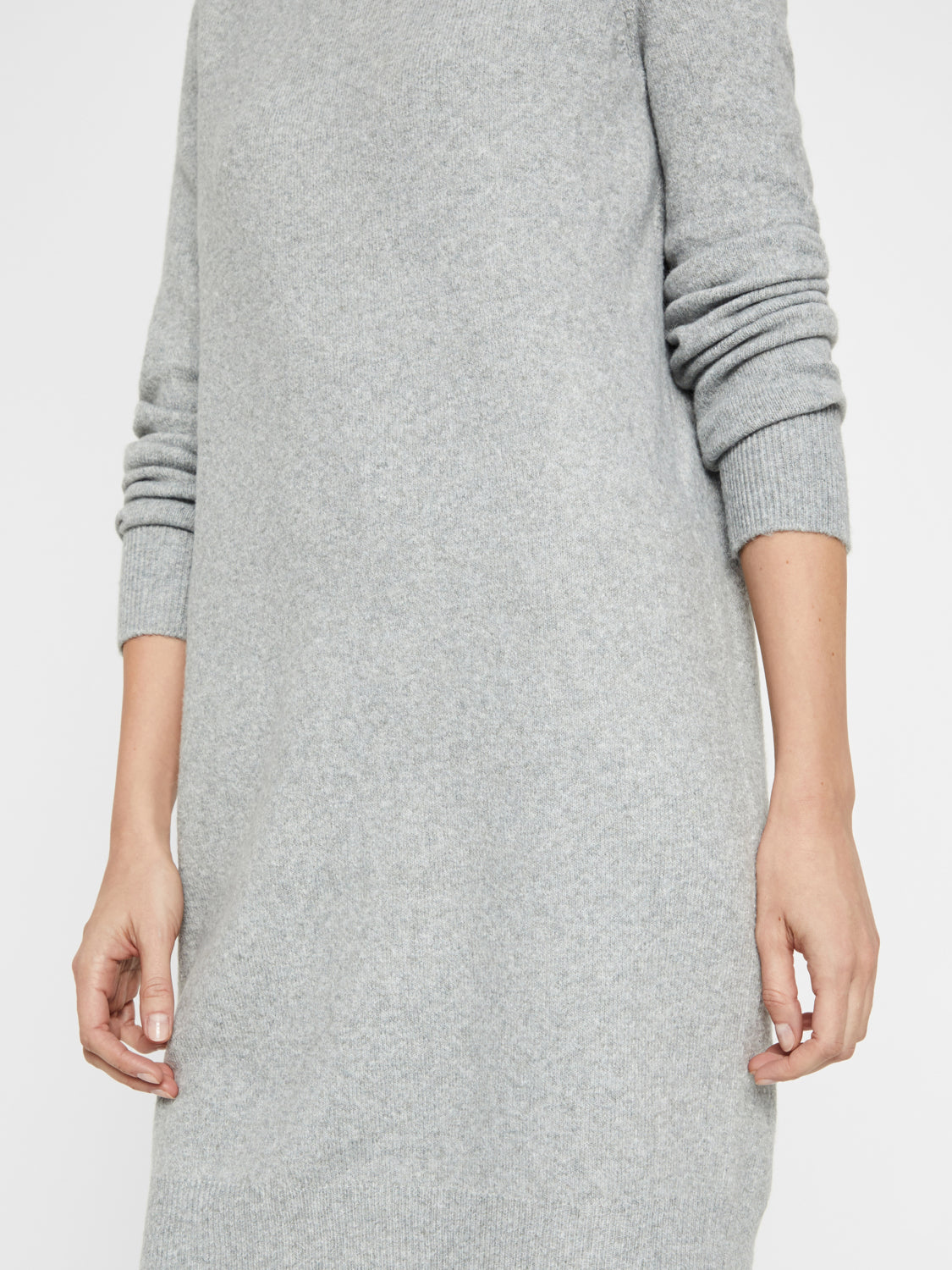 VMDOFFY Knitted dress - Light Grey Melange