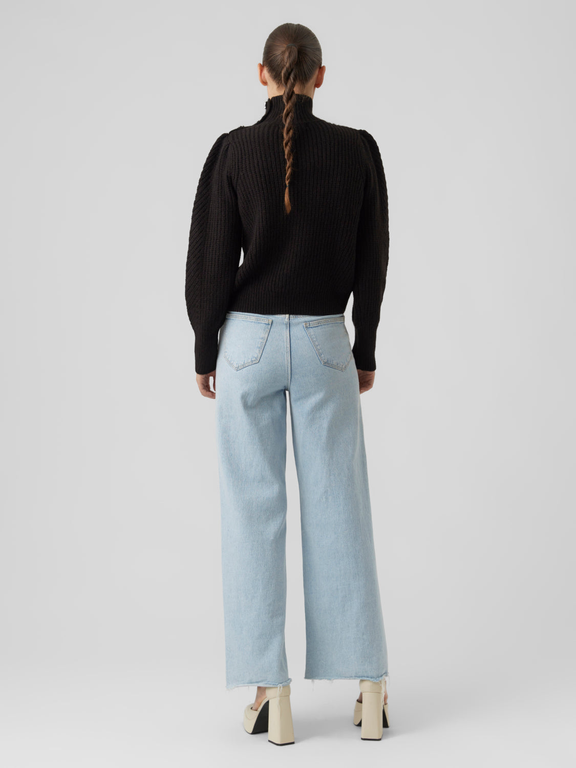 VMELKE Knitted pullover - Black