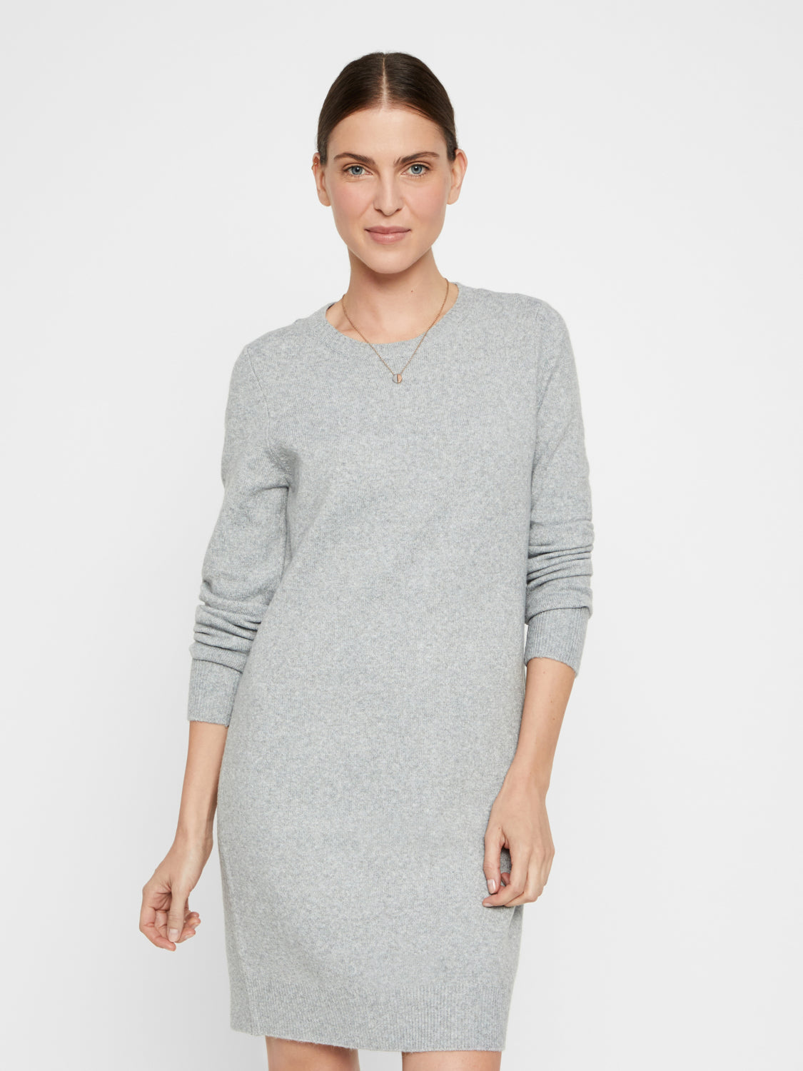VMDOFFY Knitted dress - Light Grey Melange