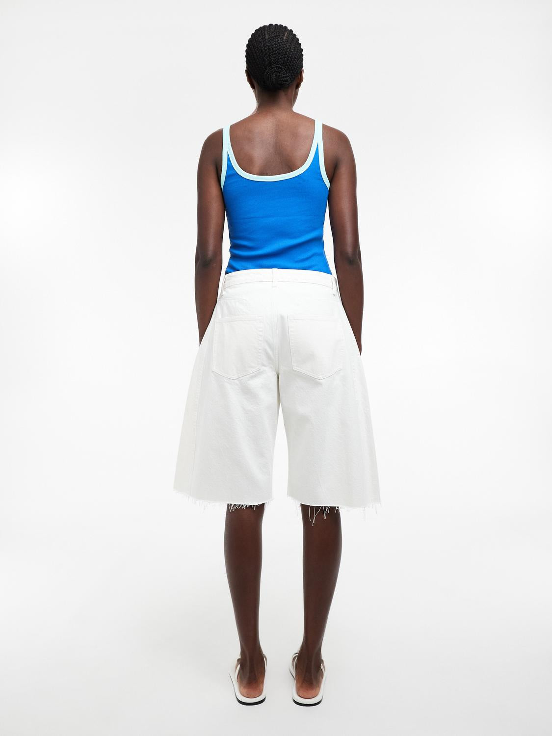 TSJOA Knee Trousers - White Denim