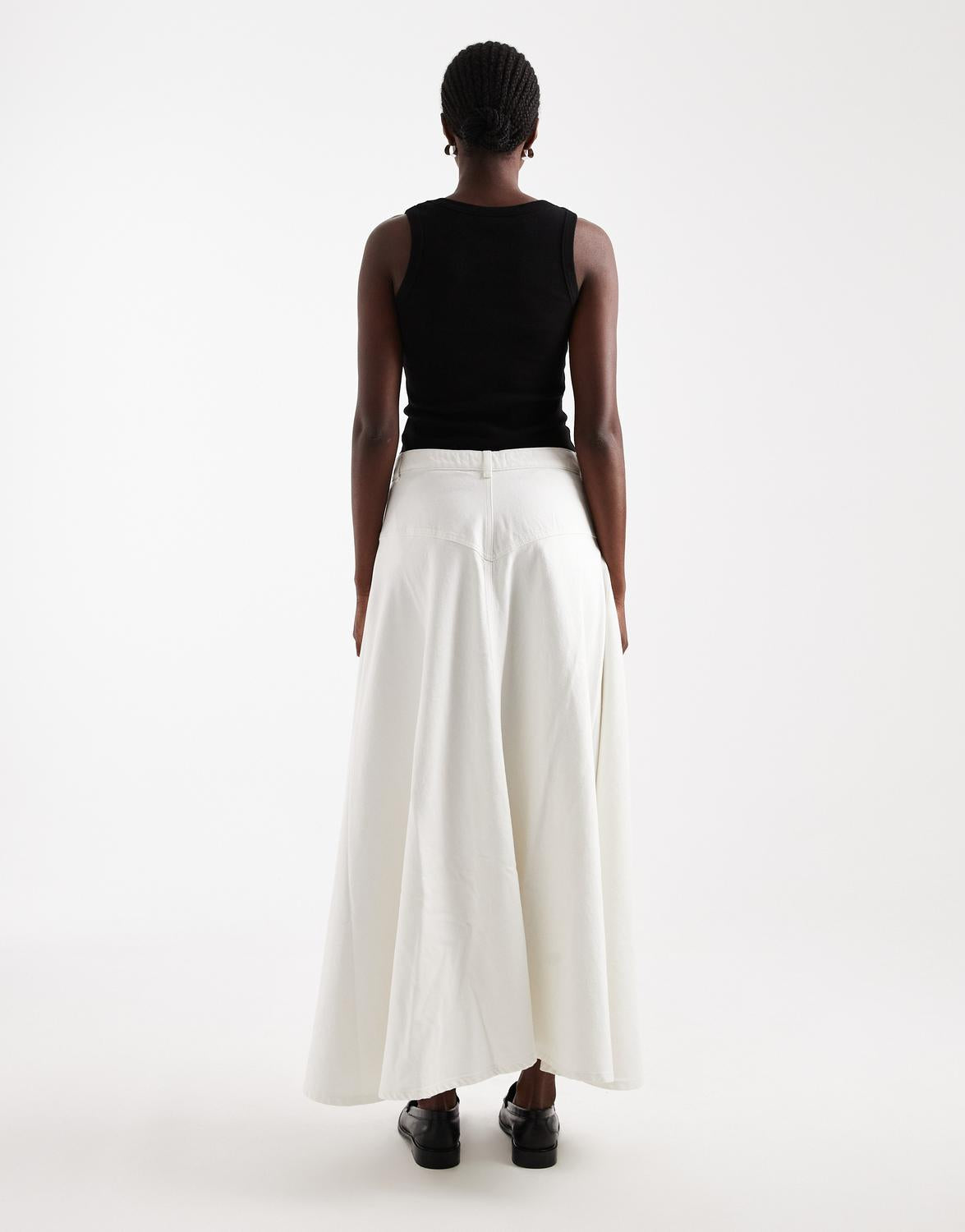 TSERIN Long skirt - White Denim