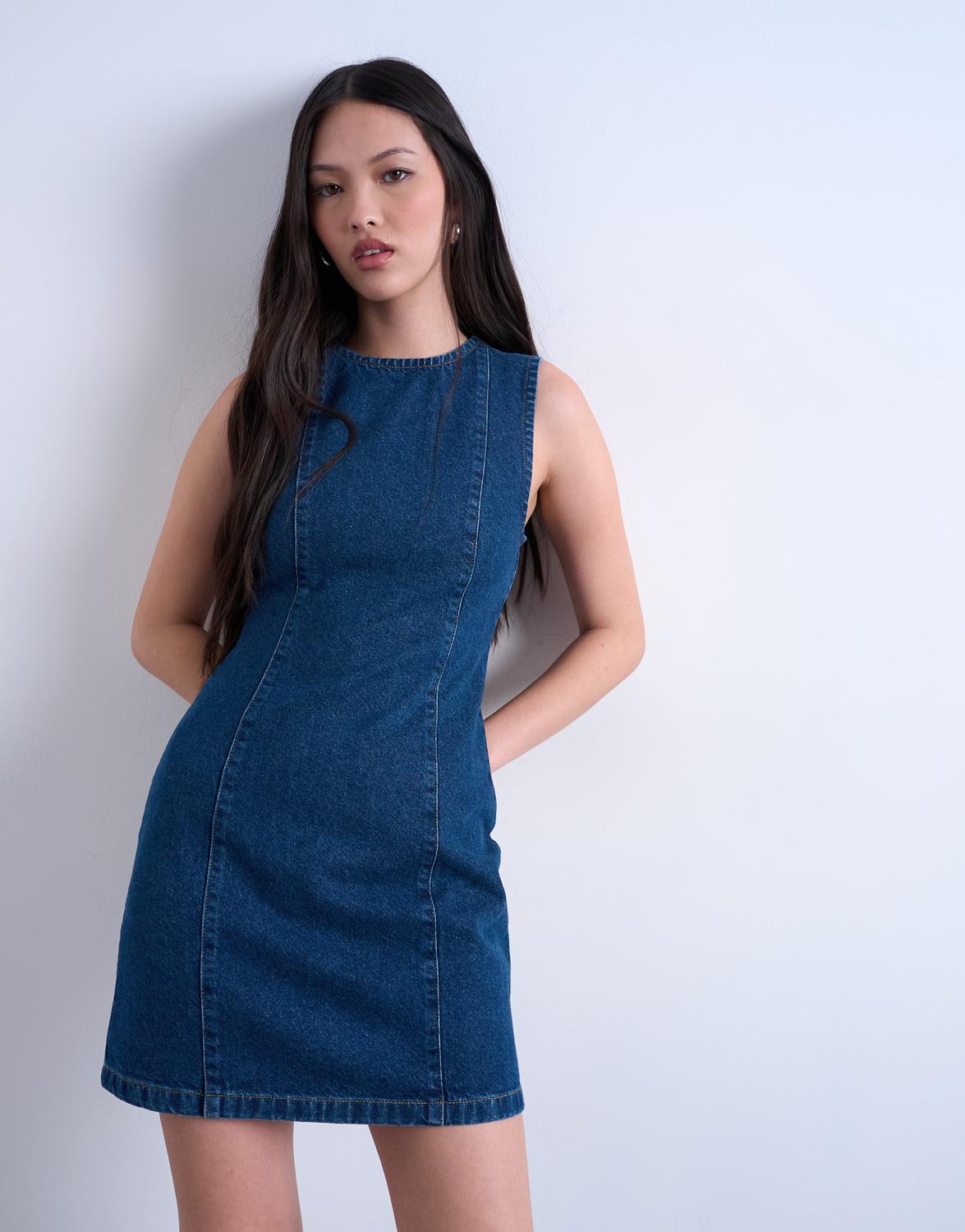 TSLIV DENIM MINI DRESS