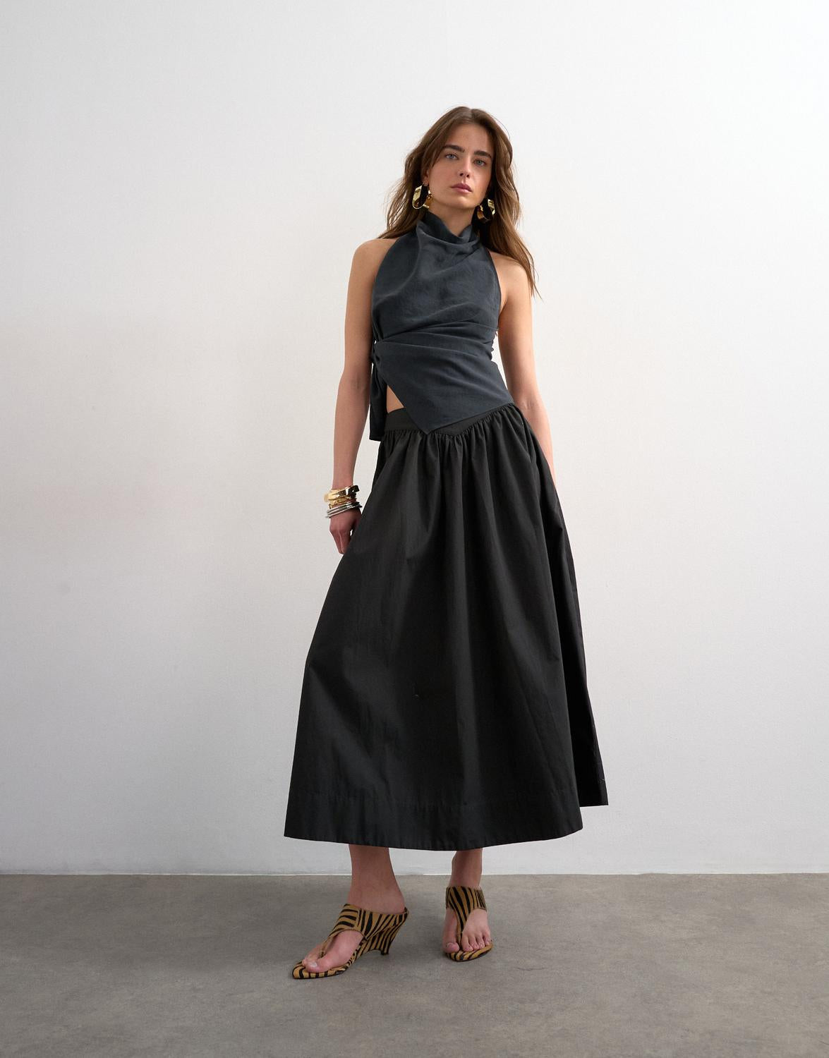 TSSALLY MIDI SKIRT